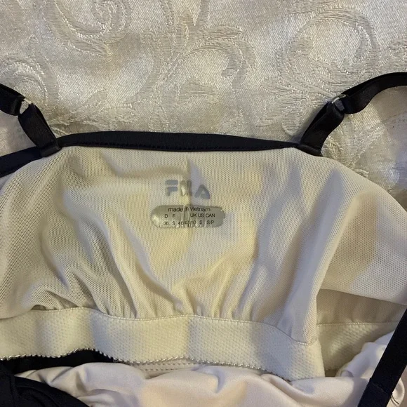 Fila Women’s Tennis Skirt/Top Outfit - 3 Piece Set - Red White and Navy Blue - Picture 3 of 8